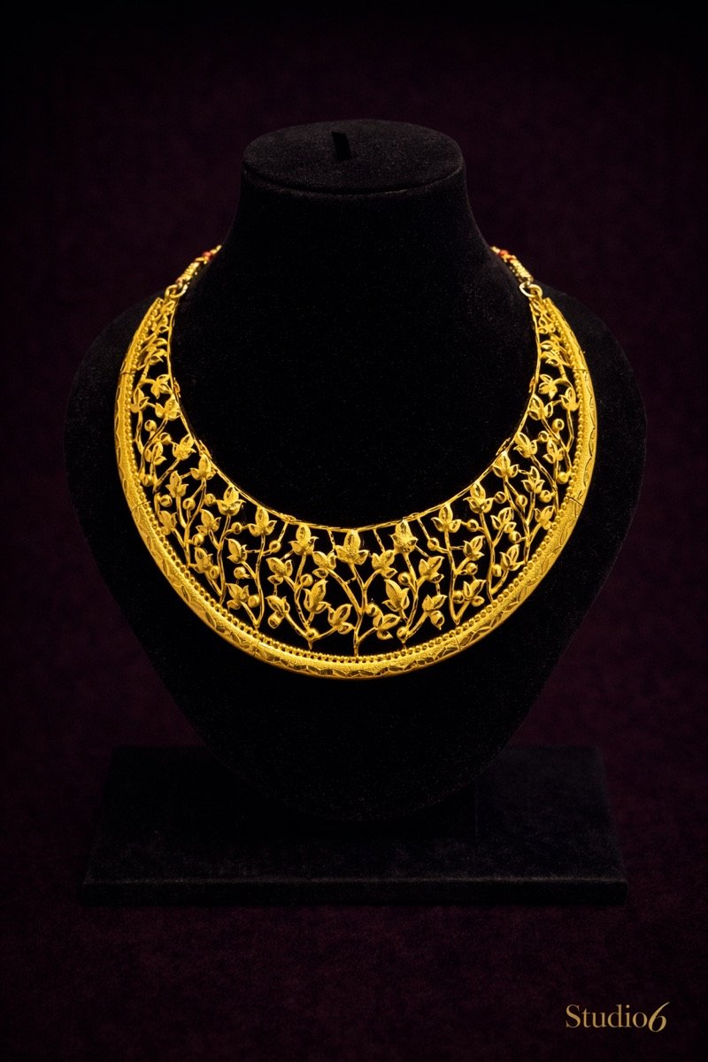Gold plated jewellery set from Studio 6 Kolkata